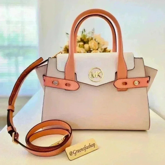 Michael Kors Purse Carmen Medium Flap Satchel shoulder bag new - Picture 2 of 10